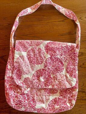 Pink Floral Crossbody Shoulder Bag